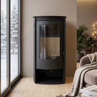 Vente flash : Poêle à bois à triple système d'aération, combustion propre pour salon