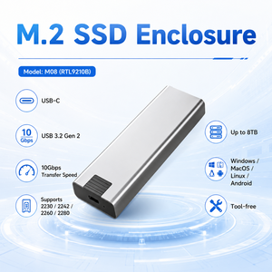 Boîtier SSD M.2 NVMe SATA double protocole 10 Gbit/s USB-C, boîtier externe en aluminium sans outil pour 2230/42/60/80 Windows <span class=keywords><strong>Mac</strong></span> - Product Image 5