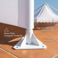 Tente de réception 6x6 personnalisée pour événements, ignifuge et imperméable, pour publicité extérieure, type chapiteau pop-up