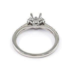 Bagues de fiançailles pour femmes design romantique personnalisé de qualité supérieure en or blanc massif 18 ct diamant véritable solitaire semi-monté - Product Image 3