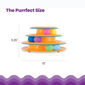 Sıcak satış Pet malzemeleri parça kulesi kedi aksesuarları interaktif 3-Tier kedi oyun oyuncak kapalı oyun için - Product Image 5
