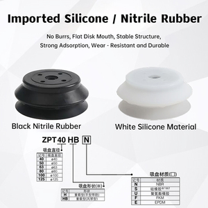 Heavy Duty Borracha De Silicone Ventosa A Vácuo Levantador De Vidro Temperatura Resistente 32 40 50 63 80 100 125mm Produtos De Borracha - Product Image 4