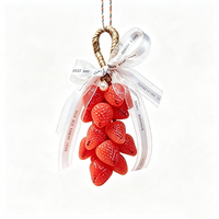 Savon suspendu transparent parfumé en cristal, design grappe de raisin macaron, décoration aromatique pour armoire, cadeau de fête de la Saint-Valentin, vente en gros