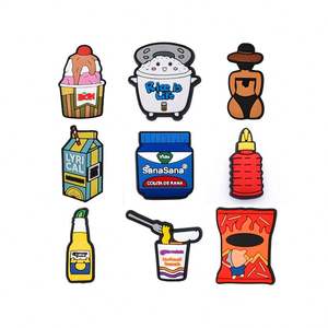 Atacado Custom Designer Clog Encantos Acessórios Encantos do Sapato Tamancos Tamancos PVC <span class=keywords><strong>Mexican</strong></span> <span class=keywords><strong>Food</strong></span> Clog Encantos - Product Image 1