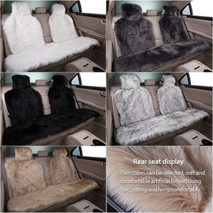 KOPOHAMEX universel noir fausse fourrure longue pile moelleux hiver siège de voiture couvre avant une pièce pour Toyota/HONDA/BMW - Product Image 6