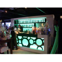 Comptoir de bar à LED Table de cellule de vin Meubles de boîte de nuit pour bar Comptoir de bar en plastique Taille personnalisée