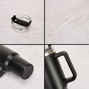 Gobelet isotherme en acier inoxydable à double paroi de 40 oz avec paille, mat, personnalisable avec photo, pour la conduite et la maison - Vente en gros - Product Image 5