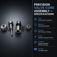 Kit de soupapes sur mesure usiné par électroérosion à fil CNC, tournage et rectification de précision en acier allié trempé