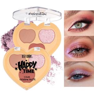 <span class=keywords><strong>Paleta</strong></span> de Sombras de Ojos Brillantes Mate en Forma de Corazón de 3 Colores de Alta Calidad, Maquillaje en Polvo 2 en 1 para Venta al por Mayor - Product Image 1