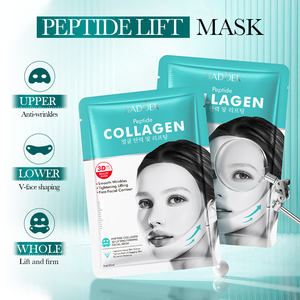 Masque facial en feuille SADOER au collagène polypeptidique 3D liftant et raffermissant à la vitamine C, végétalien, pour peaux sèches et grasses, hydratant - Product Image 2