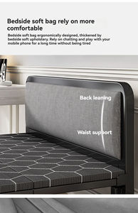 Plate-forme de meubles de style nordique de vente chaude personnalisée populaire cadre de <span class=keywords><strong>lit</strong></span> en métal forgé noir lron - Product Image 5