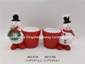 Macetas de Cerámica Esmaltada con Decoración Navideña de Papá Noel y Árbol de <span class=keywords><strong>Navidad</strong></span>, Venta de Fábrica para Decoración del Hogar y Jardín - Product Image 3