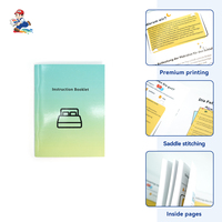 Impression de brochures manuelles d'utilisation avec reliure agrafée, papier sans bois, revêtement UV, estampage à froid, fabrication OEM