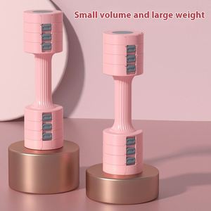 Adjustable 5kg Women's Free Weights Home Fitness Gym Equipment for Arm Muscle Exercise Quick Weight Change Rubber-Coated Yoga - Product Image 2