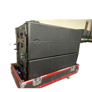 Powered line array profissional, dupla 10 polegadas, mini pro áudio, conjunto de alto-falantes, alimentado por sistema de som