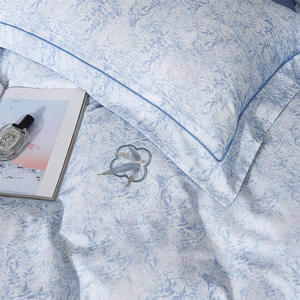 ชุดเครื่องนอนผ้าฝ้ายเนื้อนุ่มสี่ชิ้น ดูโอ ซี อ้าย เม่ย เหมียน คัง ลายดอกไม้ทันสมัย ไม่ยับ ซักเครื่องได้ - Product Image 4