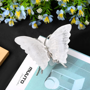 Groothandel Metaal Lichaam Kristal Diverse Vlinder Vleugels Carvings Handgesneden Genezende Kristal Ambachten voor Decoratie - Product Image 3