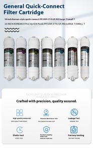 ماكينة معالجة مياه القطن على الطراز الكوري مقاس <span class=keywords><strong>10</strong></span> بوصات ، فلتر خلفي أمامي من الكربون للتوصيل السريع من PP لمدة عام - Product Image 6