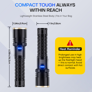 Đèn pin săn bắn siêu sáng, công suất cao, sạc lại được, tầm xa, chống nước, đèn pin chiến thuật, cổng sạc Micro USB - Product Image 6
