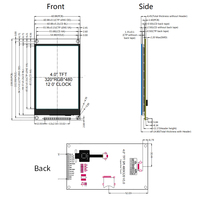 Arduino layar sentuh 4.0 inci, resolusi 320*480 TFT kapasitif 65K warna tampilan untuk Arduino untuk ESP32