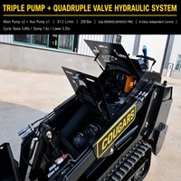 Mini-chargeuse compacte COUGARS CG827, moteur diesel Kubota 25 CV, accessoires fourches à palettes, pompe hydraulique pour tracteur-chargeur