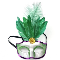 Classique Sparkling Glitters Plume Masque Mardi Gras Parades Carnaval Party Costume Accessoires Or Violet Masque Pour Les Yeux pour La Fête