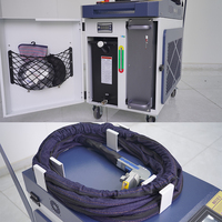 Nouveau système de nettoyage au laser à fibre portatif pour l'élimination de la rouille, 1000W-3000W, refroidi par eau, pour l'acier inoxydable, l'acier au carbone, le métal, >30m/h
