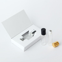 Flacon vaporisateur de parfum en verre de haute qualité 5 ml 10 ml avec logo personnalisé et impression sérigraphique, contenant cosmétique avec boîte cadeau