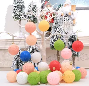 Kerstboom Hanger 6 Stks/doos 6Cm Kleurrijke Kerst Bal Decoratie Voor Thuis 2022 Xmas Gifts Noel Decor
