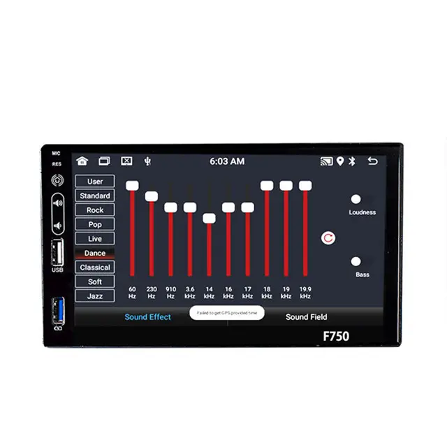 ZMF750 Radio FM doppio Din lettore Video per auto 1080P RMVB Video Radio FM RDS 7 pollici