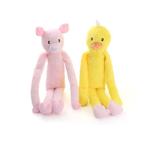 Wholesale Large Plush Yellow Duck Pink Pig Dog Chew Toy Durable Interactive Movement Funny <b>Squeaky</b> Sound Latest Pet Chew Toy - Product Image 3