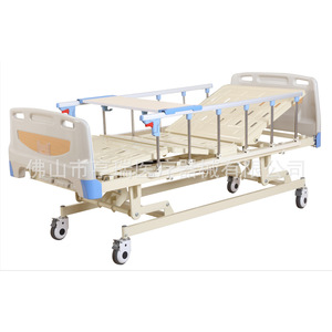 เตียงผู้ป่วยแบบปรับได้ 3 ฟังก์ชั่น รุ่น HR-633 ยี่ห้อ Henry Manual Hospital Bed ทำจากสแตนเลส สำหรับผู้สูงอายุและผู้ป่วยพักฟื้น - Product Image 1
