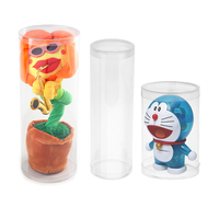 Tubes d'emballage en plastique recyclables, transparents, pour jouets, emballage cadeau, boîte cylindrique en plastique transparent