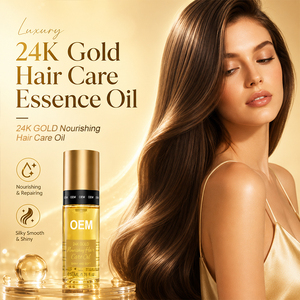 ผู้ผลิตเซรั่มบำรุงผมทองคำ 24K แบบ OEM ผลิตภัณฑ์บำรุงผมด้วยน้ำมันอาร์แกน สำหรับผมแห้ง ช่วยซ่อมแซมผมชี้ฟู ให้ผมเงางามและสุขภาพดี - Product Image 1
