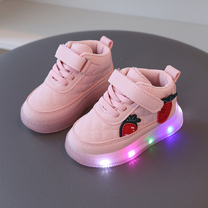 Zapatos Casuales de Alta Calidad para Niños de 1 a 6 Años, Zapatillas Blancas con Luces LED, Suela Suave para Verano, Invierno y Primavera - Product Image 3