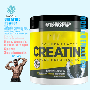 LUVVITA Grosir Creatine Monohydrate HCl Bubuk Instan untuk Pembentukan Otot Cepat, Energi, Kebugaran, Nutrisi, Suplemen Olahraga - Product Image 1
