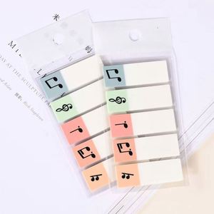 Notas Adhesivas Multicolor de PET con Notas Musicales, 5.5x7.5cm, Pestañas de Índice Creativas para Estudiantes, Blocs de Notas Color Caramelo - Product Image 3