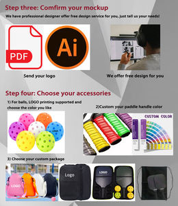 Set di Racchette da Pickleball con Logo Personalizzato, Certificazione USAPA, Nucleo in PP a Nido d'Ape, Racchetta in Schiuma - Product Image 2