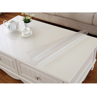 Housse de table en vinyle imperméable de haute qualité personnalisée, housse de table transparente, protection de table en plastique transparent