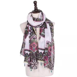 Nouvelle Mode Femmes Dames En Mousseline De Soie Floral <span class=keywords><strong>Plume</strong></span> Écharpe Doux Confort Plage Vacances Wrap Longues Châle Filles - Product Image 5