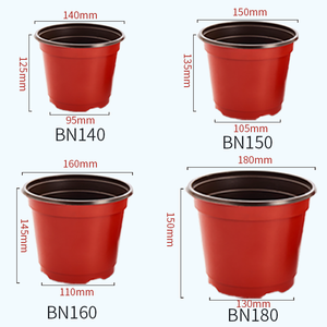 Pot de fleurs en plastique double couleur pas cher en gros pour l'aménagement paysager, l'habillage paysager, le jardin privé - Product Image 4