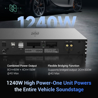 Amplificateur DSP professionnel haute puissance 1240W 12 entrées 12 sorties AD12-1240 Processeur audio numérique avec prise en charge OTG pour l'audio automobile