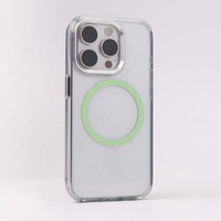 Nouveauté Coque de téléphone transparente antichoc de haute qualité avec anneau métallique pour charge sans fil pour les séries 13/14/15/16