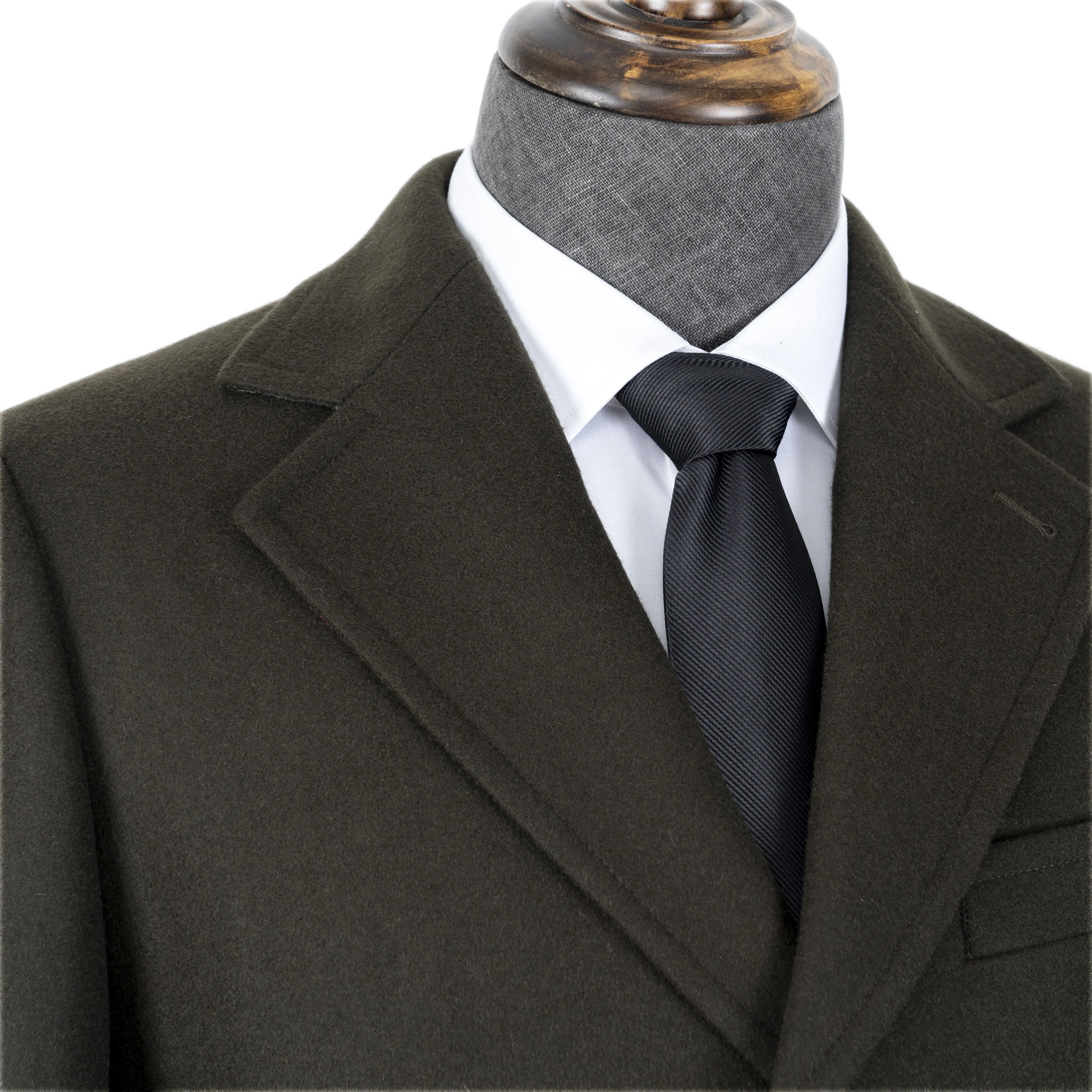 Abrigo largo de alta calidad personalizado para hombre, abrigo grueso a medida, cálido, con una hilera de botones