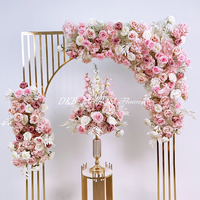 Fleurs artificielles DKB pour décoration de mariage, centre de table floral rose et blanc avec fleurs de mariage