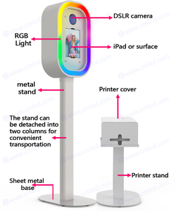 Guac Photo Booth Hauteur de la caméra réglable iPad Photobooth Shell Caméra Machine <span class=keywords><strong>Selfie</strong></span> Kiosque Station Selfi E Photo Booth Machine - Product Image 2