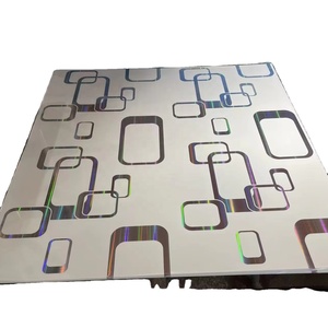 595x595 mét PVC thạch cao giả gạch Trần lưới hệ thống Trần PVC Faux thạch cao Tấm trần với treo t lưới lợp ngói - Product Image 1