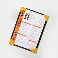 Porte-menu en bois personnalisable avec logo, format A4, B5, Legal, Letter, pour bars et restaurants