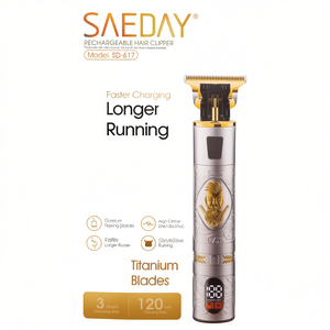 Cortadora de Pelo Recargable Saeday Modelo SD 617 con Cuchillas de Titanio, Carga Rápida y Larga Duración para el Cuidado Personal Masculino - Product Image 2