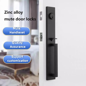 Serrure de <span class=keywords><strong>porte</strong></span> extérieure OEM pour villa, ensemble poignée et serrure de <span class=keywords><strong>porte</strong></span> d'entrée moderne pour la maison, ensemble poignée de sécurité pour <span class=keywords><strong>porte</strong></span> d'entrée, double verrou - Product Image 2